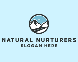 Outdoor Mountain Peak  logo design