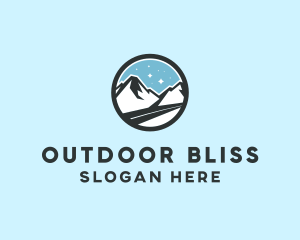 Outdoor Mountain Peak  logo design