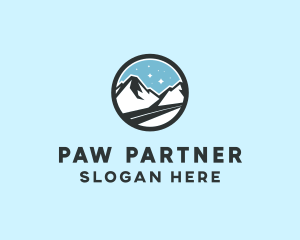 Outdoor Mountain Peak  logo design