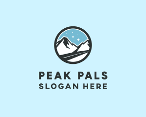 Outdoor Mountain Peak  logo design