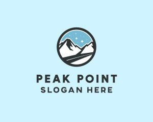 Outdoor Mountain Peak  logo design