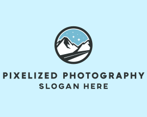 Outdoor Mountain Peak  logo design