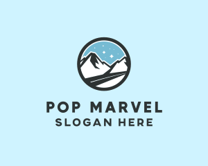 Outdoor Mountain Peak  logo design