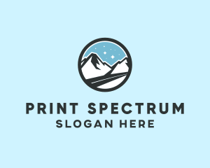 Outdoor Mountain Peak  logo design