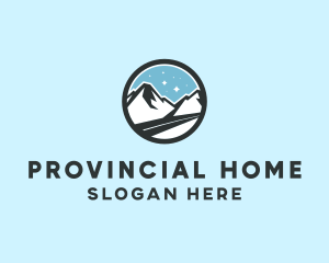 Outdoor Mountain Peak  logo design