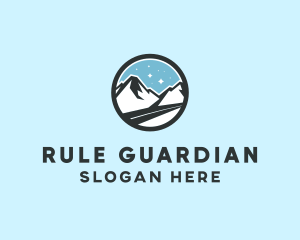 Outdoor Mountain Peak  logo design