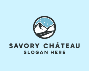 Outdoor Mountain Peak  logo design