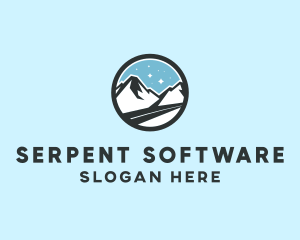 Outdoor Mountain Peak  logo design