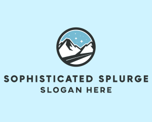 Outdoor Mountain Peak  logo design