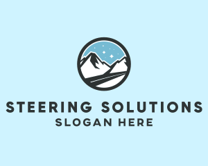 Outdoor Mountain Peak  logo design