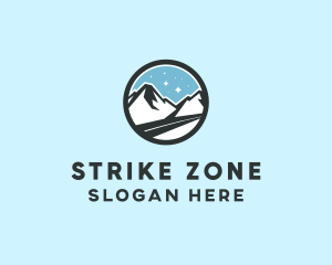 Outdoor Mountain Peak  logo design