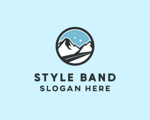 Outdoor Mountain Peak  logo design