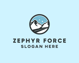 Outdoor Mountain Peak  logo design