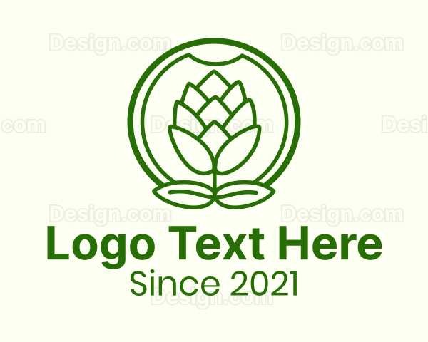 Hop Plant Badge Logo