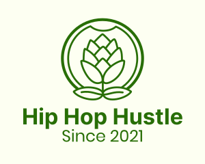 Hop Plant Badge logo design