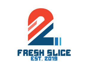 Sliced Number 2 logo
