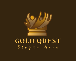 Gold People Crown logo design