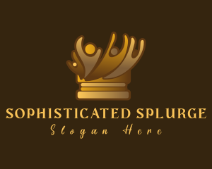 Gold People Crown logo design