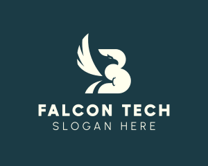 Falcon Bird Flying logo