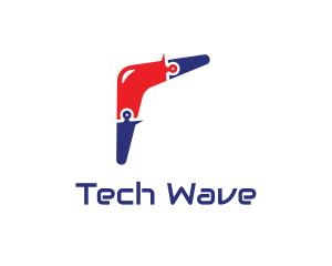Tech Boomerang Toy logo design
