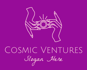 Cosmic Eye Hands logo design