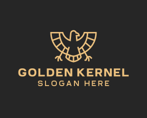 Golden Egyptian Eagle logo design