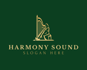 Harp Instrument Musician logo