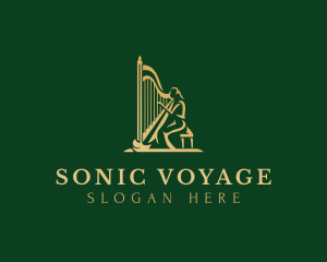 Harp Instrument Musician logo