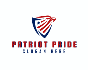 Eagle Patriotic Shield logo design