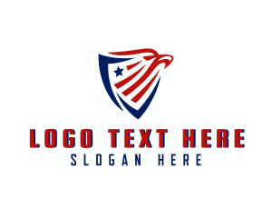 Eagle - Eagle Patriotic Shield logo design