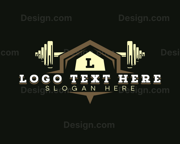 Gym Barbell Training Logo