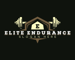 Gym Barbell Training logo design