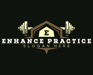 Gym Barbell Training logo design