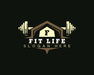 Gym Barbell Training logo design