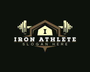 Gym Barbell Training logo design