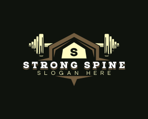 Gym Barbell Training logo design