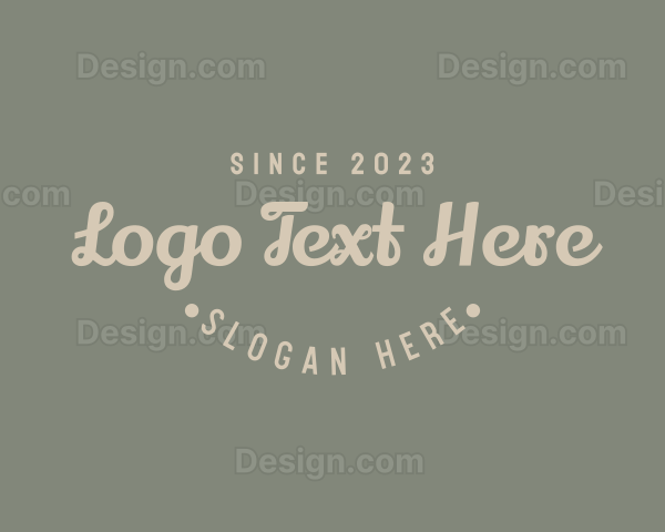 Retro Script Business Logo