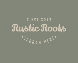 Retro Script Business logo design