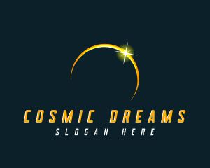 Cosmic Solar Eclipse logo design