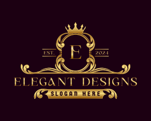 Crown Crest Decorative logo design