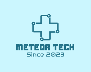 Tech Medical Cross logo design