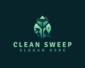 Eco Sanitation Cleaning logo design