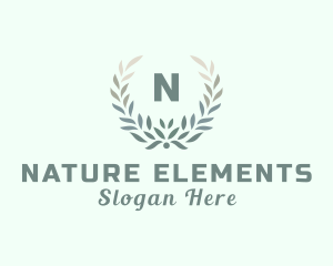 Natural Wreath Wellness Spa logo design