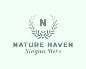 Natural Wreath Wellness Spa logo design