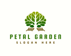 Oak Tree Park Bench logo design