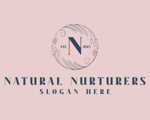 Organic Floral Wellness Salon logo design