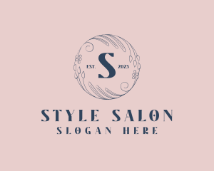 Organic Floral Wellness Salon logo design