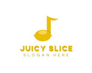 Lemon Musical Note logo design