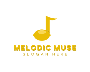 Lemon Musical Note logo design