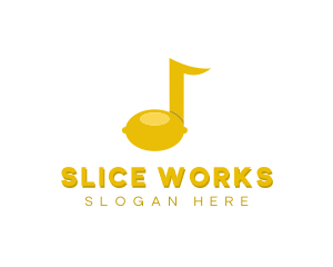 Lemon Musical Note logo design